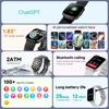 KUMI M2 Smart Watch 1.83" HD Screen ChatGPT 100+ AI Watch Faces Bluetooth Calling 100+ Sports Modes Health Monitoring 2ATM 2