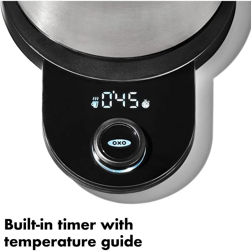 OXO Brew Gooseneck Electric Kettle – Hot Water Kettle, Pour Over Coffee & Tea Kettle, Adjustable Temperature,Built-In Brew Timer 3