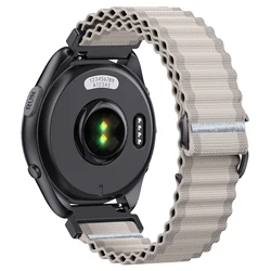 Premium Nylon Sport Strap - Breathable and Durable Replacement Bracelet - 22mm Universal (White)