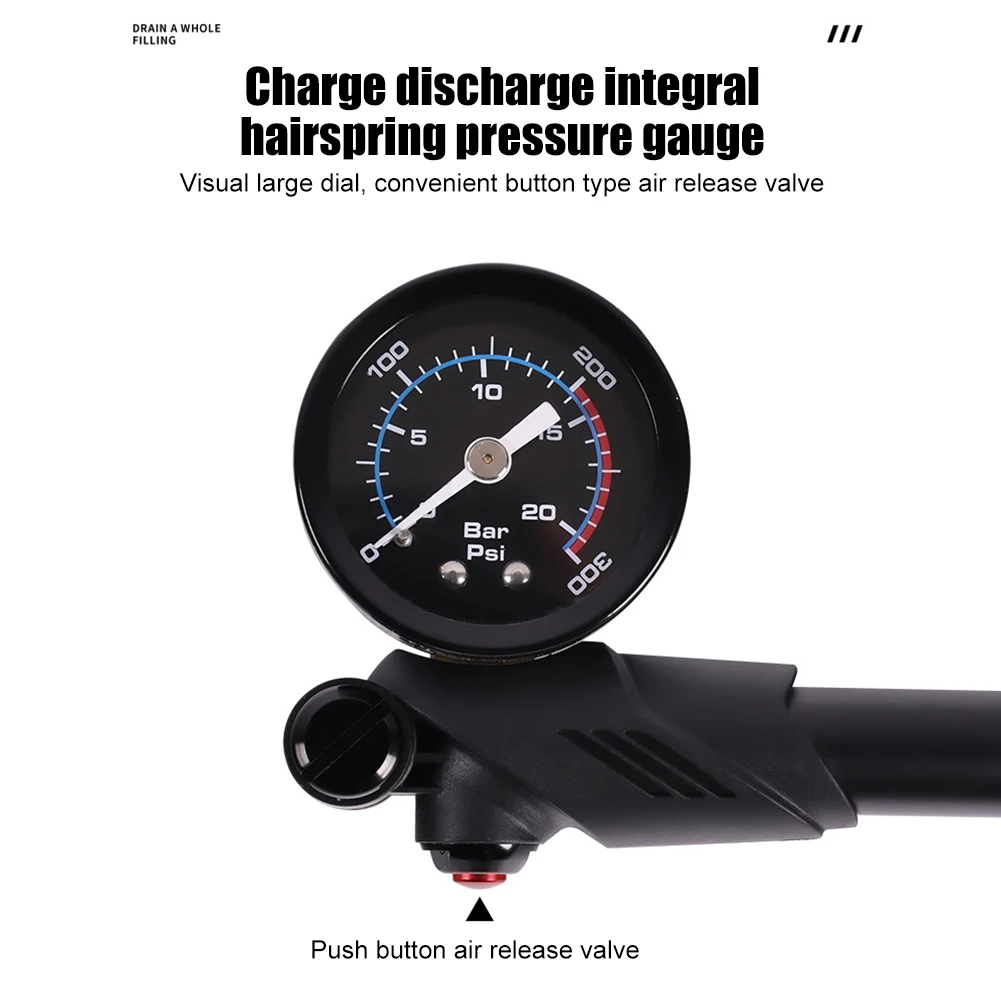 BikeForkAirPump300PSIHighpressureFrontForkPumpSchraderPresta