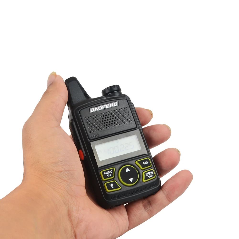 2pcs/Paired Baofeng BF-T1 Mini Pocket FM Ham Walkie Talkie UHF 400-470MHz 2W 20Ch with Earphone and 1pcs USB Programming Cable 3