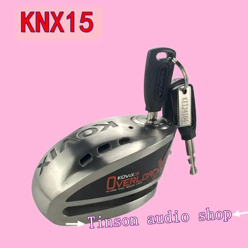 Kovix Alarm Disc Brake Lock, Stainless Steel Heavy-Duty 14mm Pin 120 dB Anti Theft Brake Rotor Padlock for Motorcycle