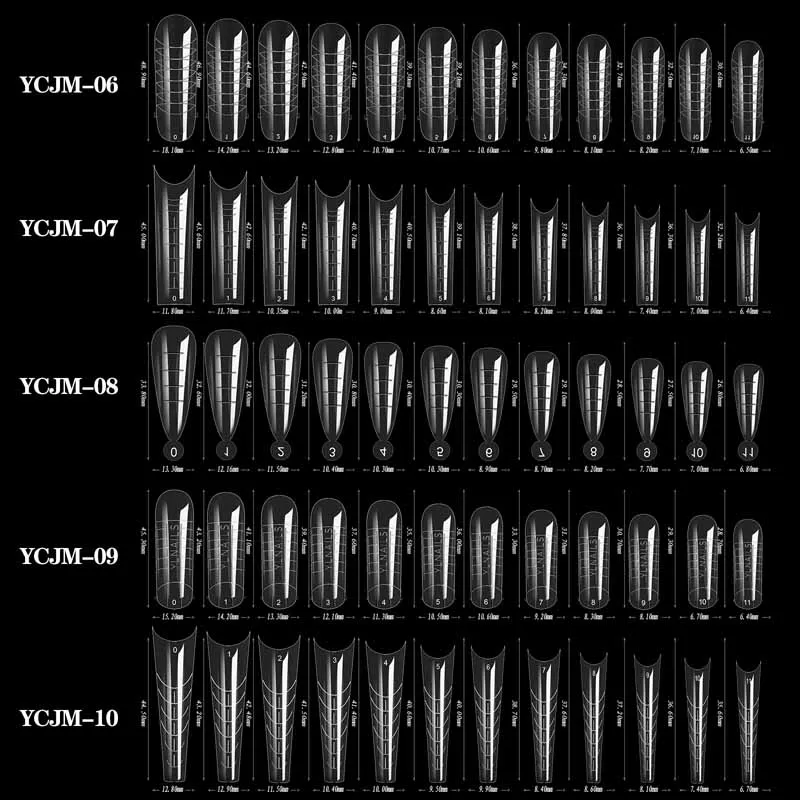 Nail Tips 60pcs False Full Cover UV Gel For Extension