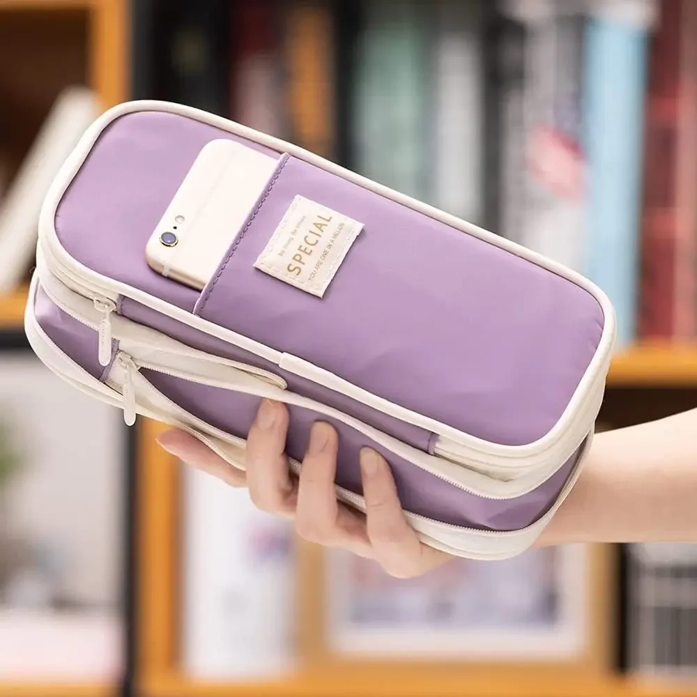 Stylish Foldable Pencil Case - Large Capacity Pen Holder and Desk Organizer