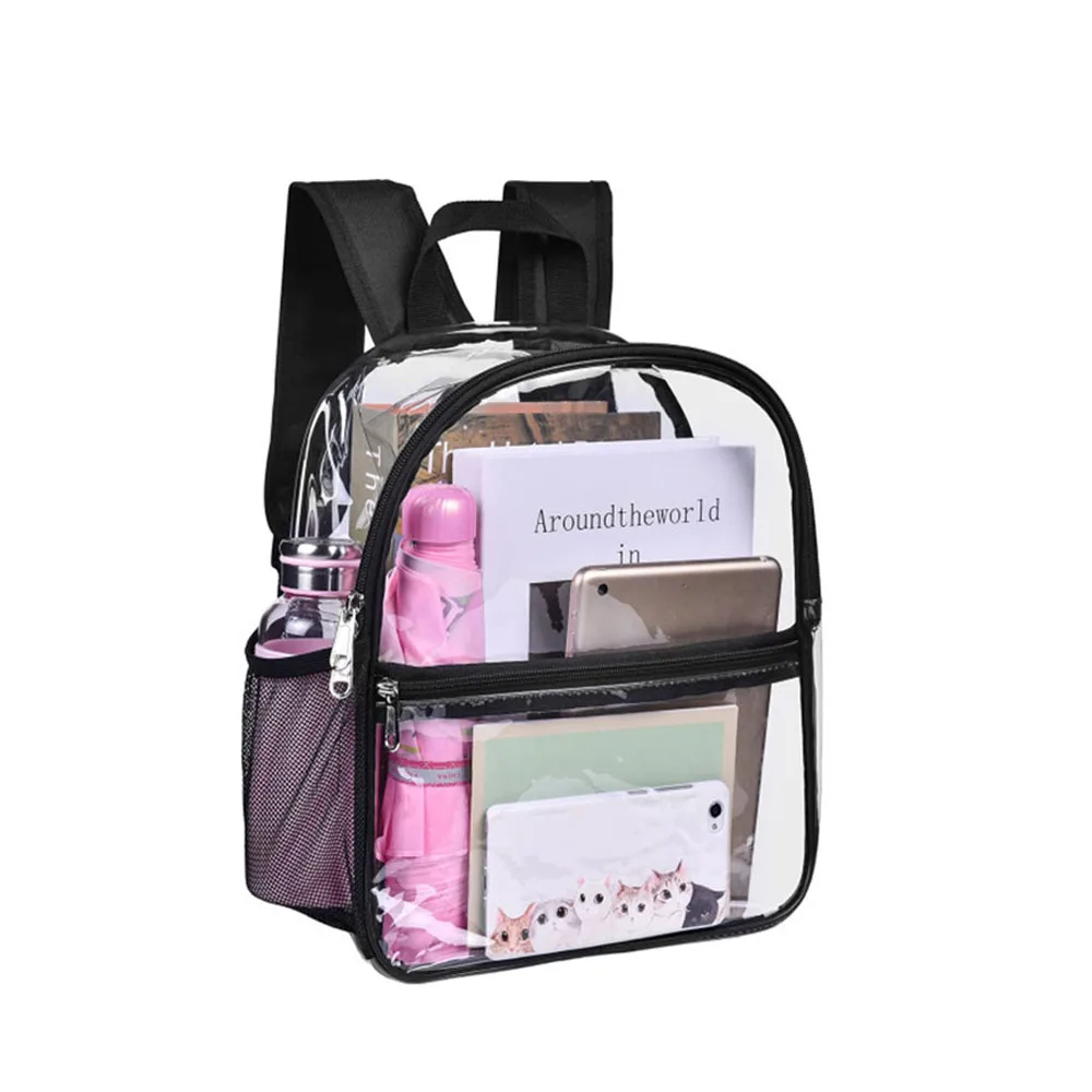 

Clear Backpack Heavy Duty Transparent Bookbags See Through Bag for School College Work Travel Sports