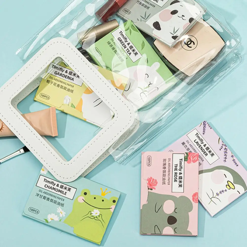 Face Oil Absorbing Paper 100Pcs Face Oil Blotting Paper Protable Matting Face Wipes Facial Cleanser Oil Control