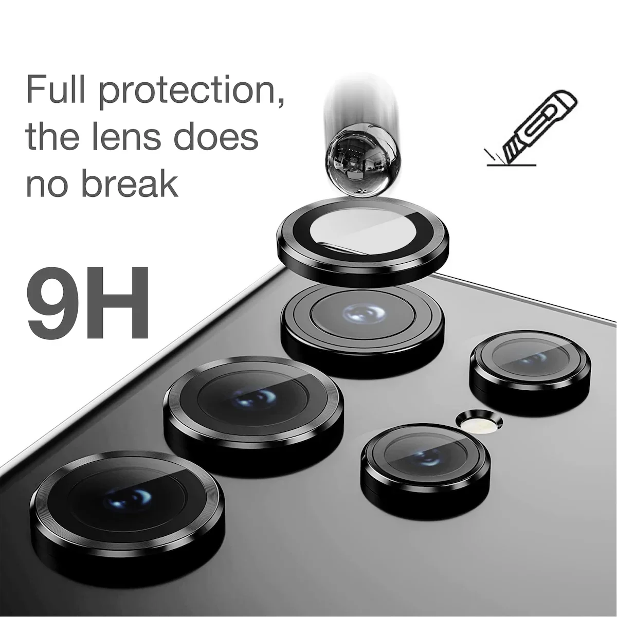 Premium Tempered Glass Lens Protector for Enhanced Camera Protection