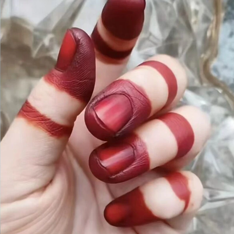 천연 식물 헤나 네일 염색 파우더 와인 레드 블랙 오래 지속되는 네일 아트 자연..