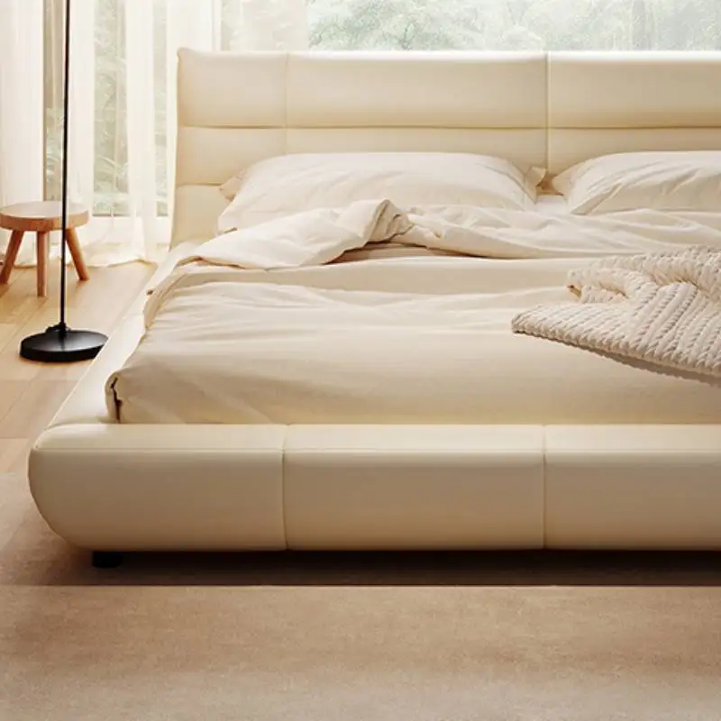 Modern Full Size Bed Frame White Headboard Storage Twin Bed Bases Frames Bedroom Platform Cama De Casal House Furniture
