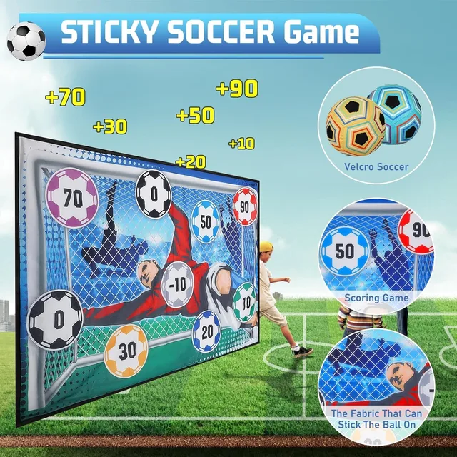 Backyard Games Soccer Nets For Kids Ages 4-8 Football Game Set For