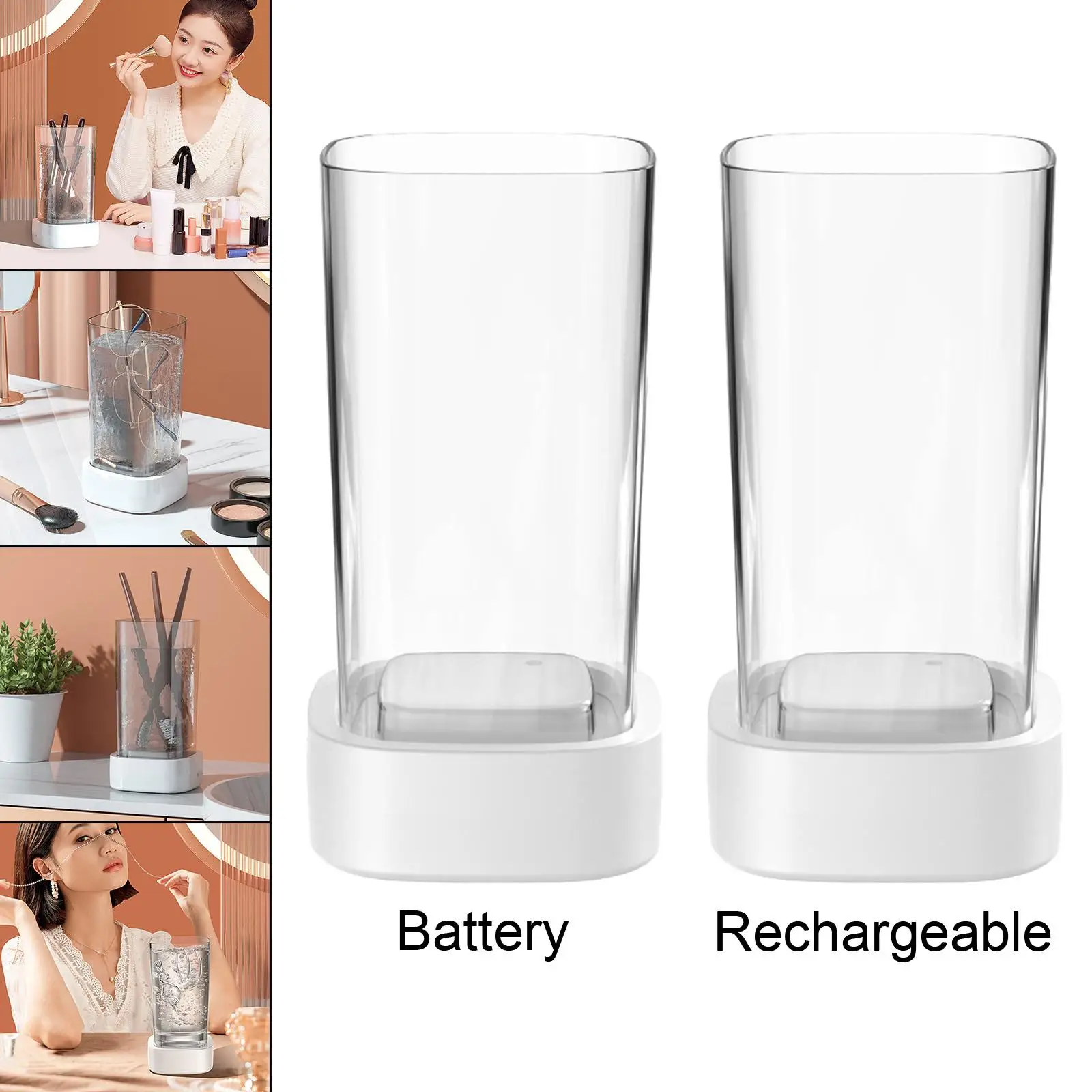Small Ultrasonic Cleaner Glasses Cleaning Machine Silver Jewellery Cleaner for Eyeglasses Jewelry Watches Home Travel