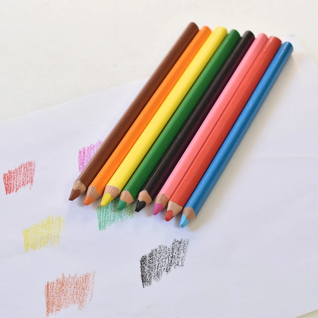 12pcs Triangle Colored Pencils Set with Thick Barrel (5mm Core) and Sharpenerfor Professional Drawing Sketching Pastel Art 5