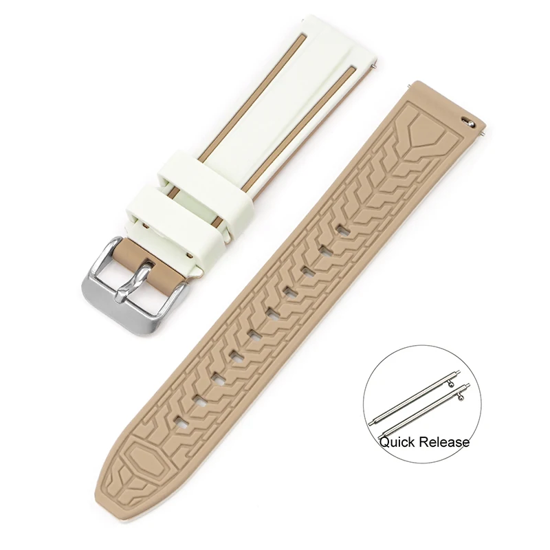 Premium Waterproof Soft Silicone Sport Watchband - Durable Replacement Strap