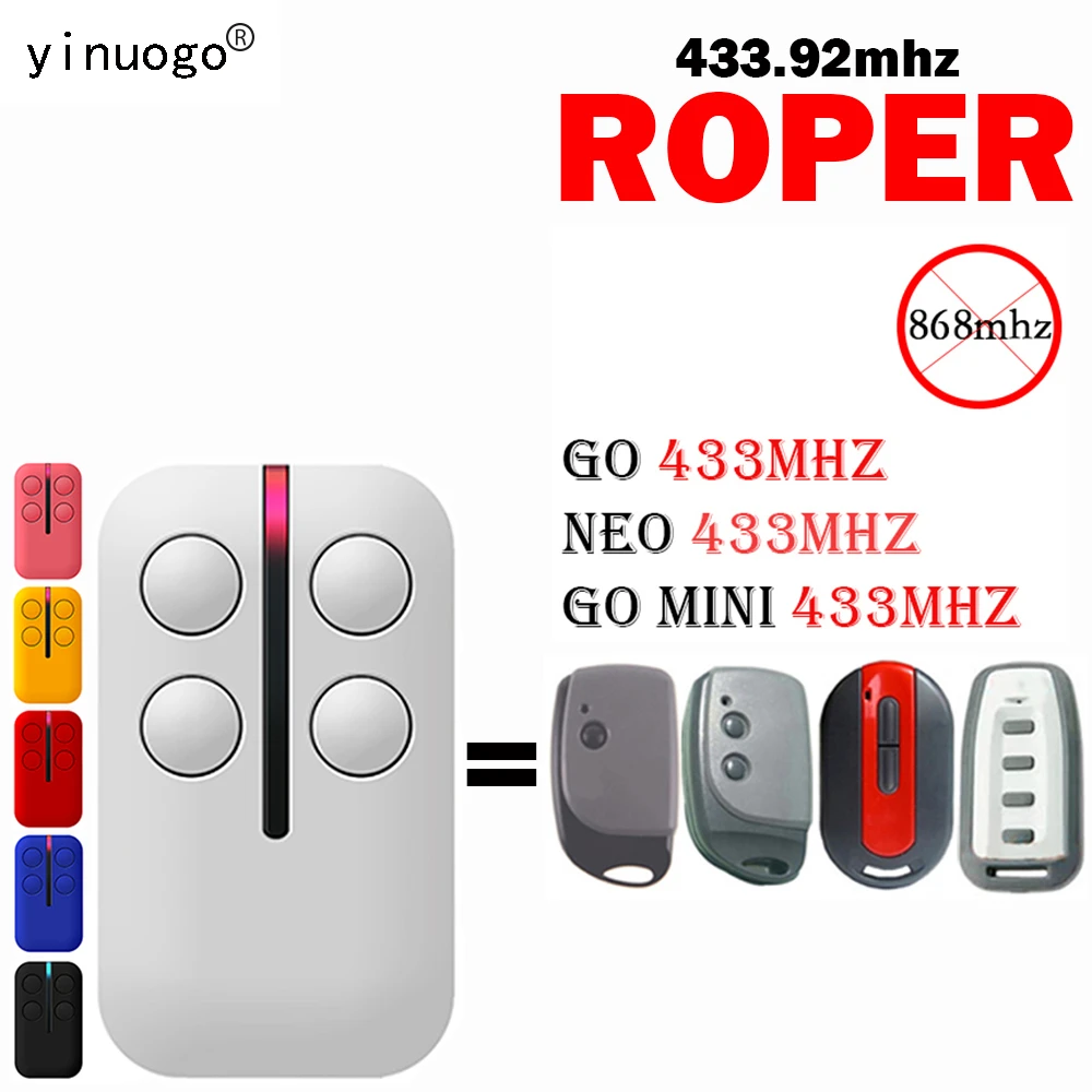 biometric card reader ROPER GO MINI NEO Garage Remote Control ROPER NEO Remote Control Door Opener 433MHz Replacement Garage Door Command Transmitter access control card reader