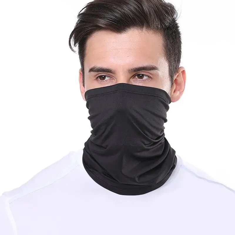 Ice Silk Face Mask Summer Sun Protection Breathable Cycling Face Mask Outdoor Sports Bandana Men Women Motorcycle Neck Wrap Mask
