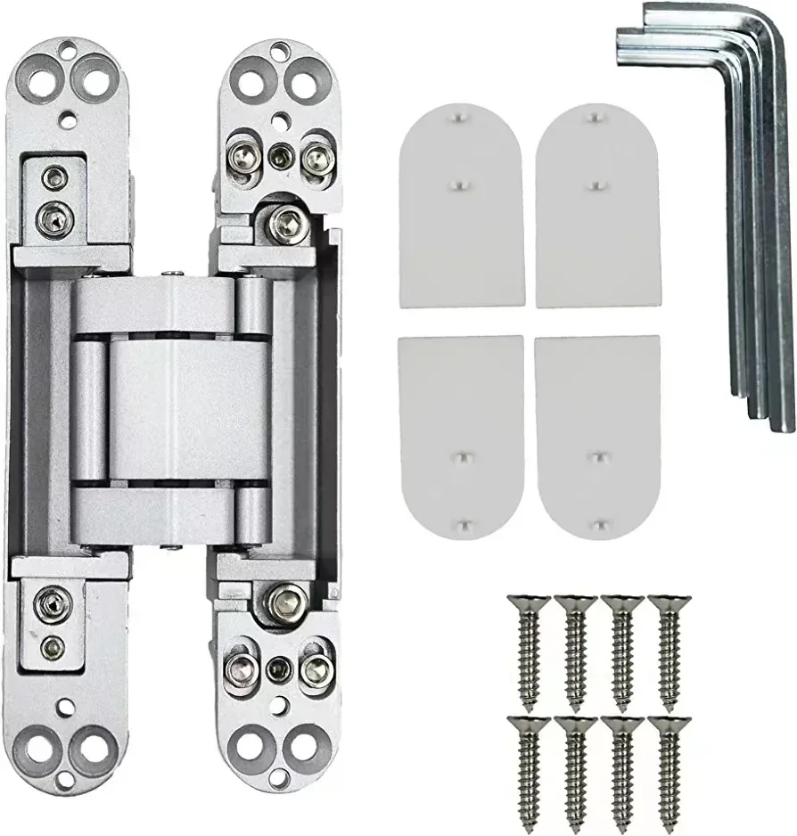 1PCS Interior Wood Door Hidden Hinge 180 Degree 3D Adjustable Zinc Alloy Invisible Hinge stainless steel hinges door hinges