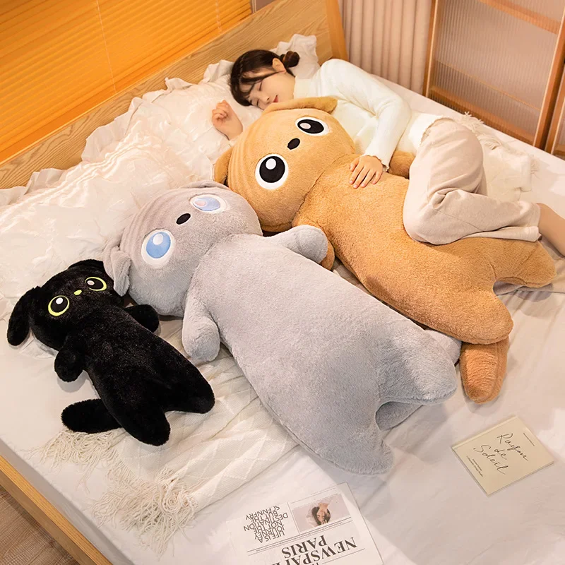 

Симпатичная мультяшная собака, длинная плюшевая подушка, мягкие набивные животные, большие глаза, милый щенок, аниме, детские игрушки, плюшевые подушки, диванная подушка, домашний декор