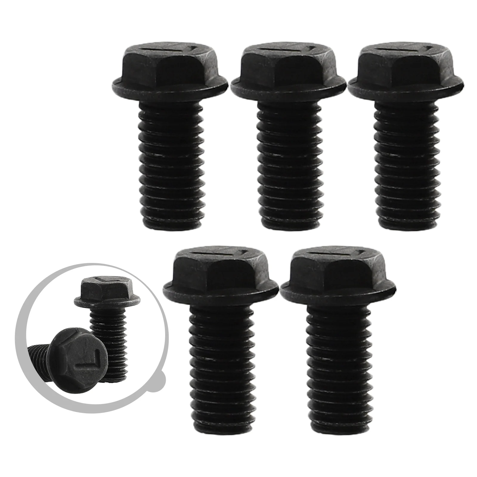 Description Picture 6 of item5-pcs Saw Blade Screw M8 X 18mm Left Hand Thread Hex Flange For Cutting Machine Carbon Steel Material Not Easy-Rust-Tool Parts