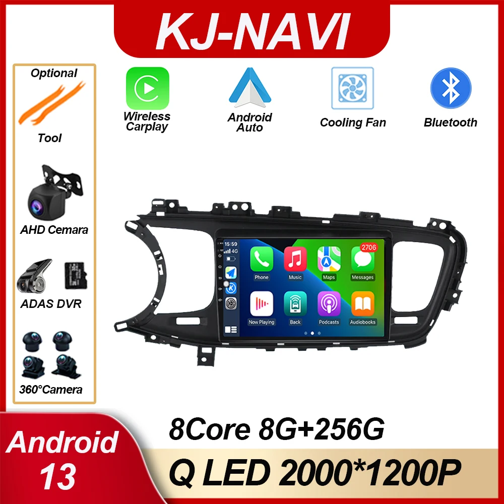 

Android 13 For KIA Optima K5 2013-2015 9 inch 8 Core WIFI 4G Bluetooth Stereo Auto Navigation GPS FAN System Radio Multimedia