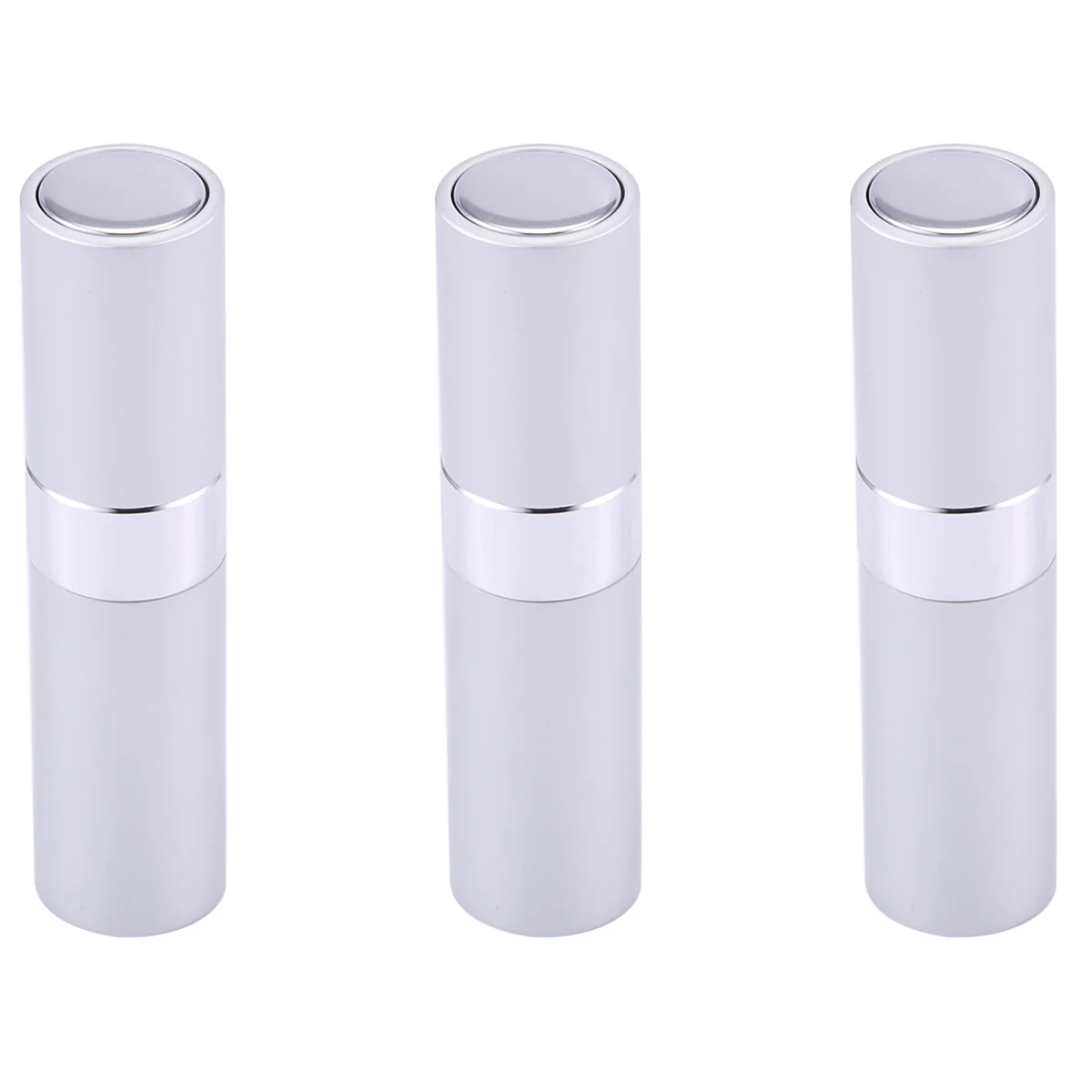 

3X 8 Ml Portable Travel Mini Bottle Refillable Empty Perfume Atomizer - Silver