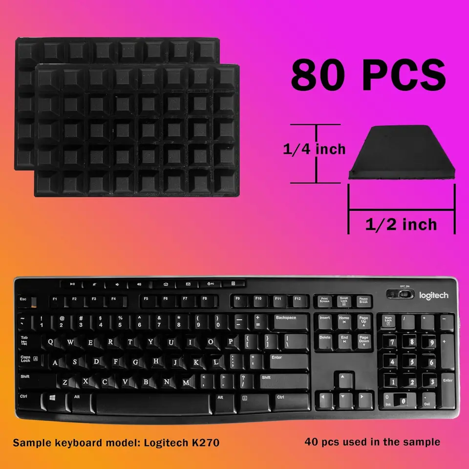 Keyboard Stickers For Long Nails Protector Raised Clear Silicone Keyboard Self