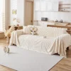 Tuffed Fleece Warm Soft Sofa Towel Geometric Lines Jacquard Mordern Simple Pattern Multiuse Sofa Cover Blanket for Living Room 6
