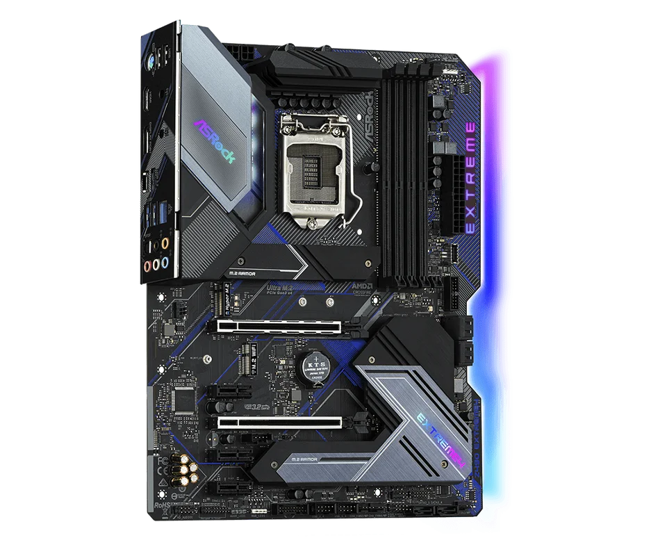 ASROCK Z490 Extreme4 Motherboard LGA1200 Intel Z490 DDR4 128GB M.2