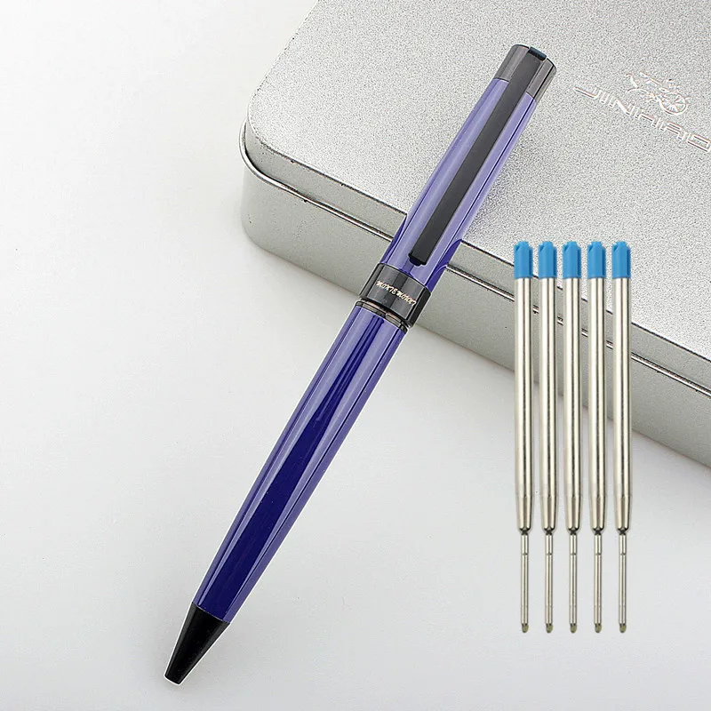 High Quality Metal 912 Ball point Pen blue Color Roller ball pen Business Office School Supplies Writing ballpoint pen роскошь металл ballpoint signature ball point writing pen школа канцелярские принадлежности