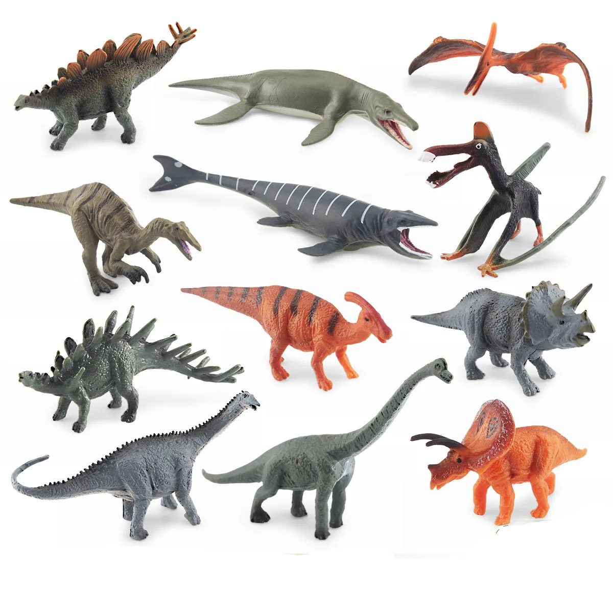 12 個ミニジュラ紀恐竜フィギュアセットマプサウルスプリオ