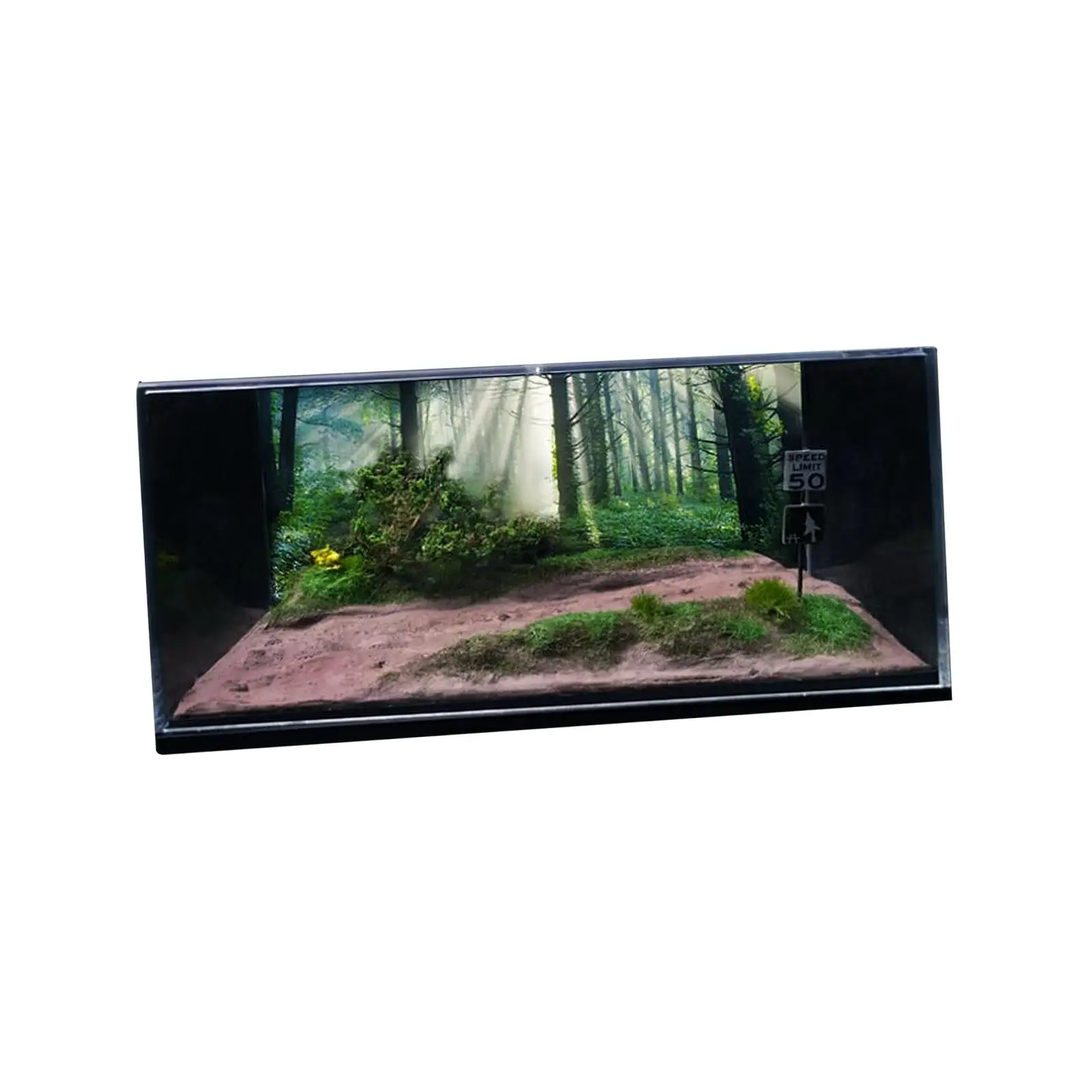 1/64 Model Car Scene Backdrop Model Toy DIY Model Background Forest Country Road Scene for Diecast Car Action Figures Decor