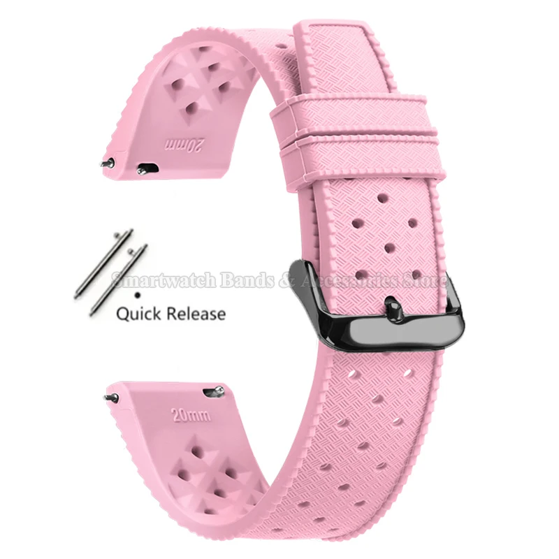 Premium Tropic Silicone Quick Release Watch Strap - Durable Rubber Bracelet Replacement