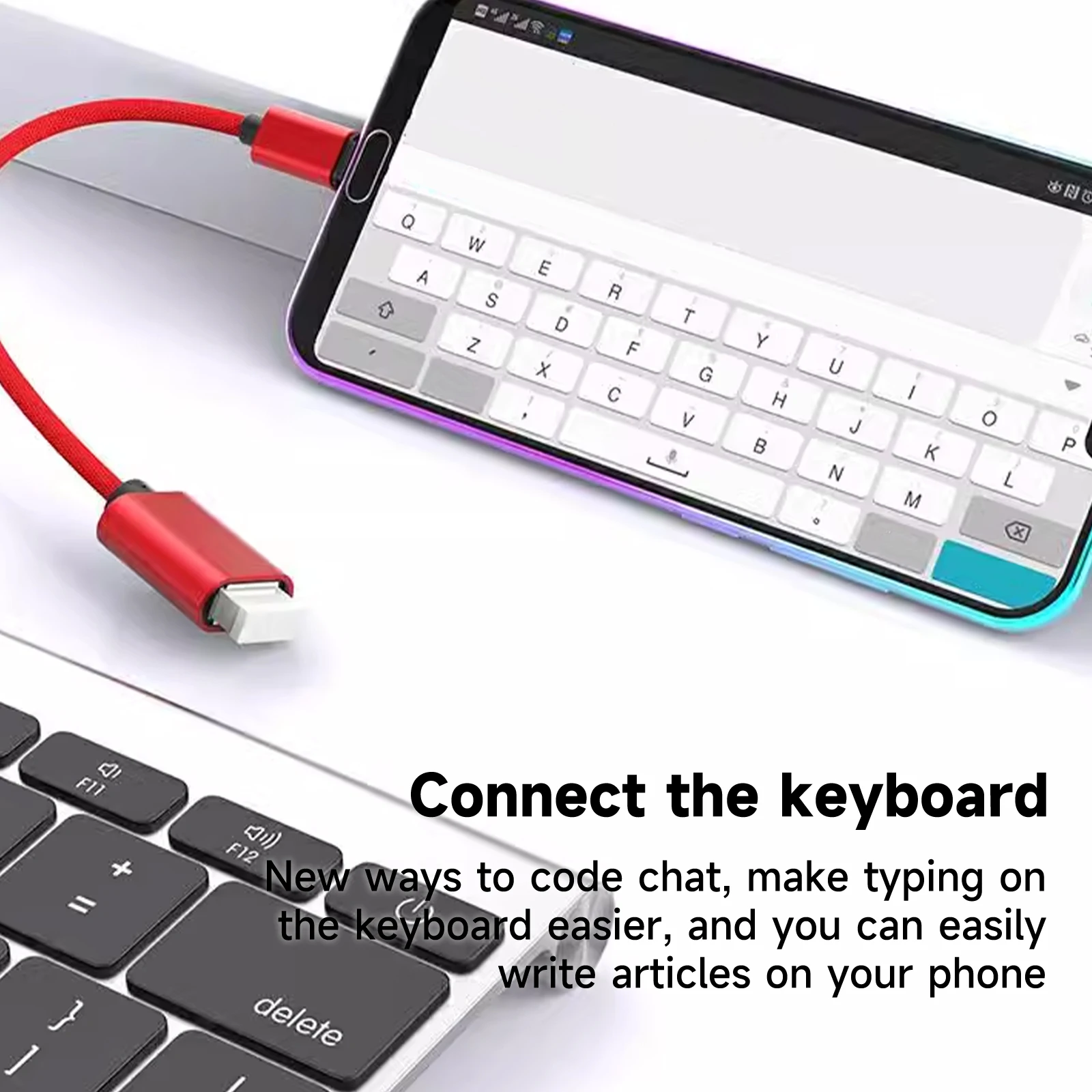 USB-C to USB Adapter, USB-C Male to USB Female OTG Data Cable for Smartphones, Tablets, Laptops & More