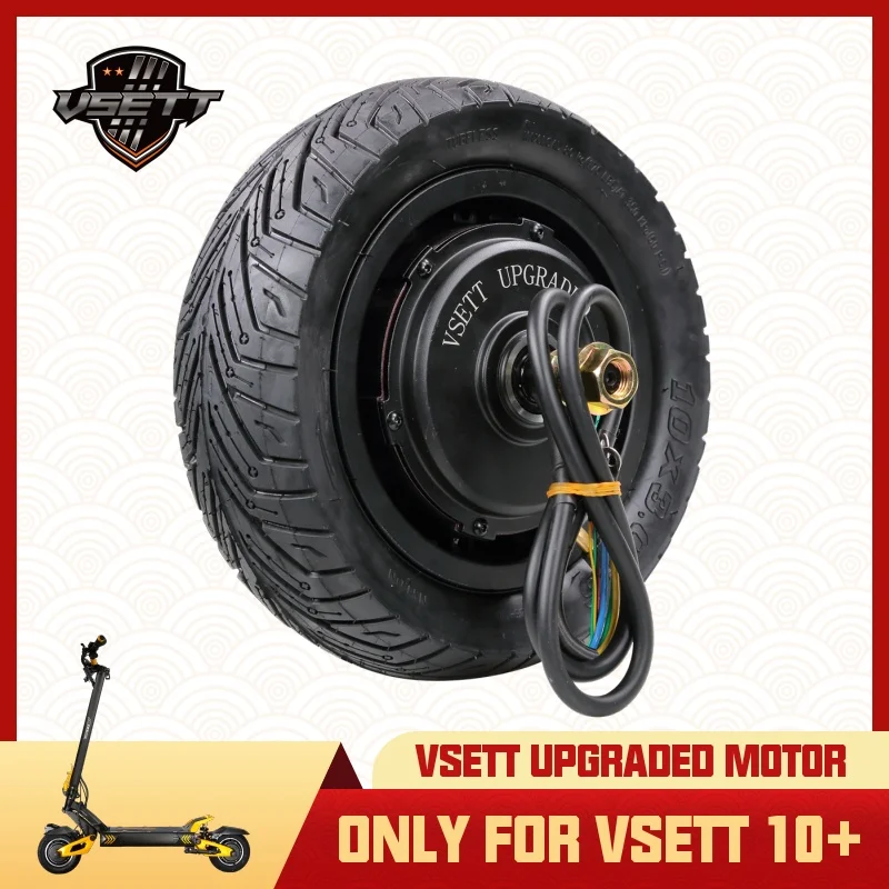 Upgraded 10-Inch Motor With Detachable Hub Ring And Tubeless Tire for VSETT 10+ Electric Scooter Front And Rear Wheel 60V 1600W
