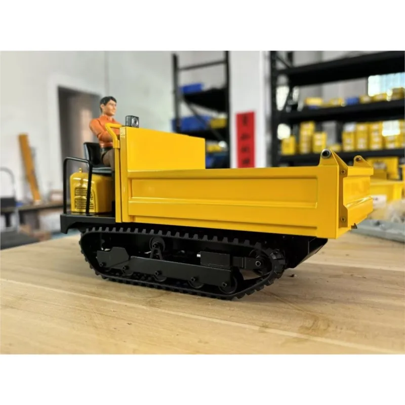 RC 유압 트랙형 운반차 트럭 1/14 C12R RTR 무선 조종 금속 덤퍼 자동차 모델 소형 작업 현장 기계 성인용 장난감