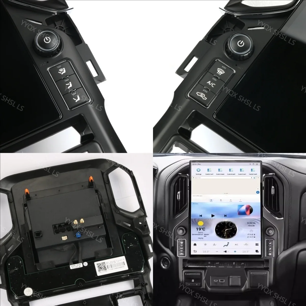 Autoradio Android per Chevrolet Silverado 2019-2023 GMC Sierra 1500 2500 3500 GPS Navigatore Registratore Accessori Auto - immagine 4