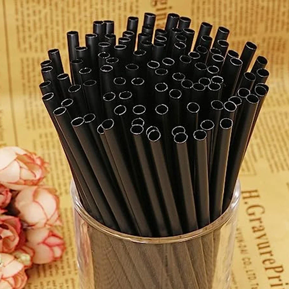 Description Picture 6 of item50-6000Pc Colorful & Black Drinking Straws Wedding Party Milk cocktail Tea Straw for Bar Kitchen Beverage Home Wholesale Straws