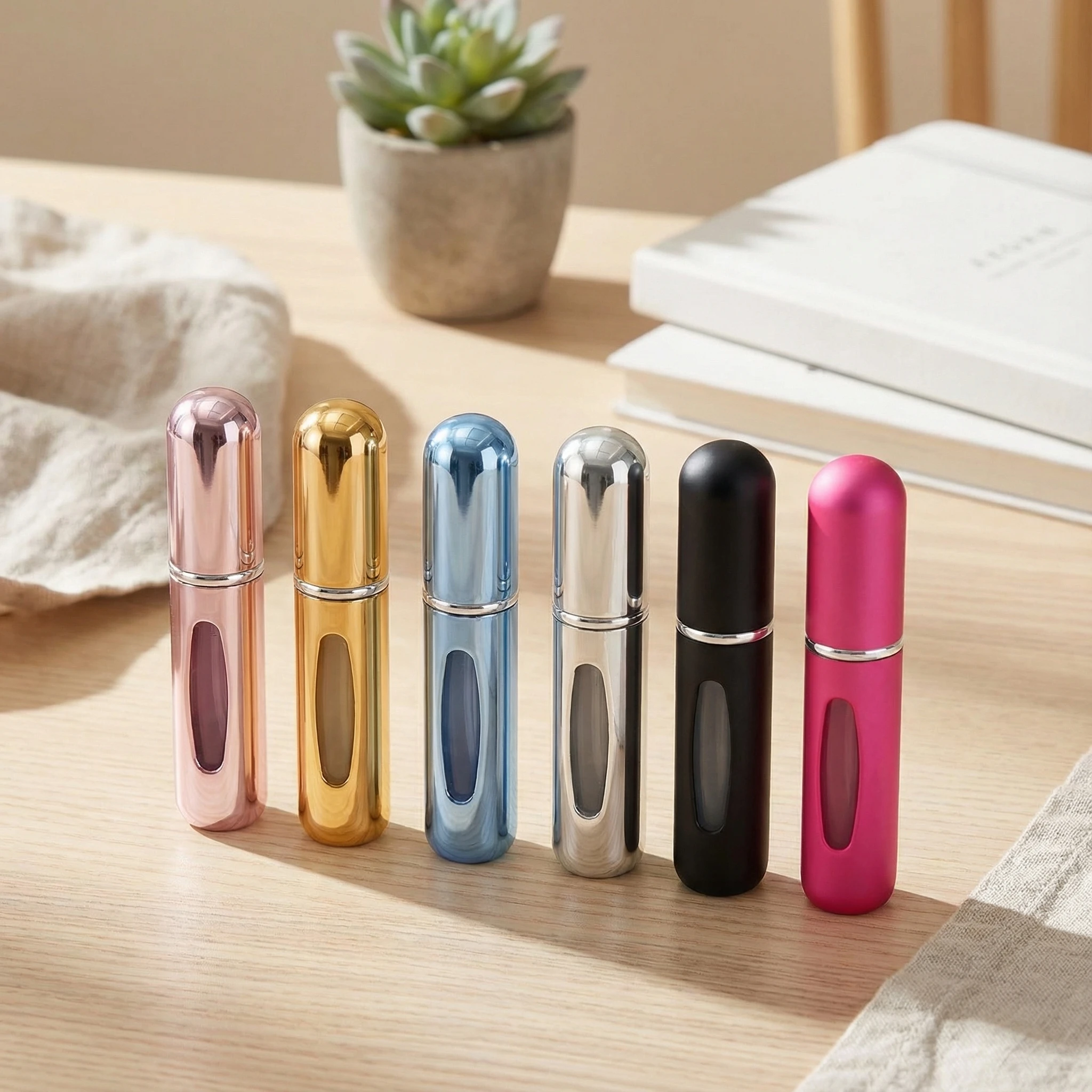 Travel Perfume Bottle 1/5Pcs Refillable Portable Mini Atomizer Spray Refill Bottle Women Pocket Dispenser Cologne Sprayer 5ml