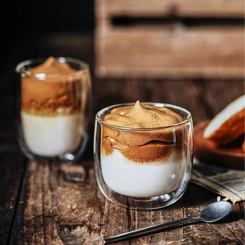 240ML/300ML double walled Thermo Glass Tumbler Glass Cups for Hot Beverages Coffee Mugs Drinkware
