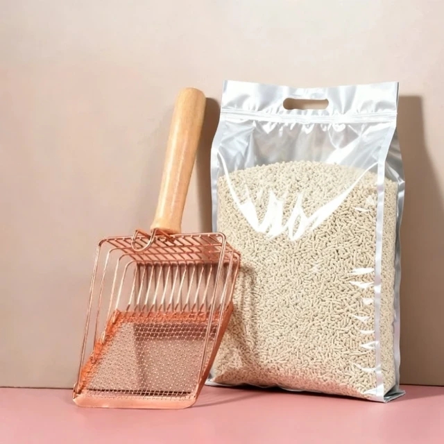 1/2 PCS Ergonomic Wooden Handle Cats Litter Scoop Stainless Steel Washable with Hook Cats Pet Accessories Litter Cleaning Tool 1/2 PCS Ergonomic Wooden Handle Cats Litter Scoop Stainless Steel Washable with Hook Cats Pet Accessories Litter Cleaning Tool