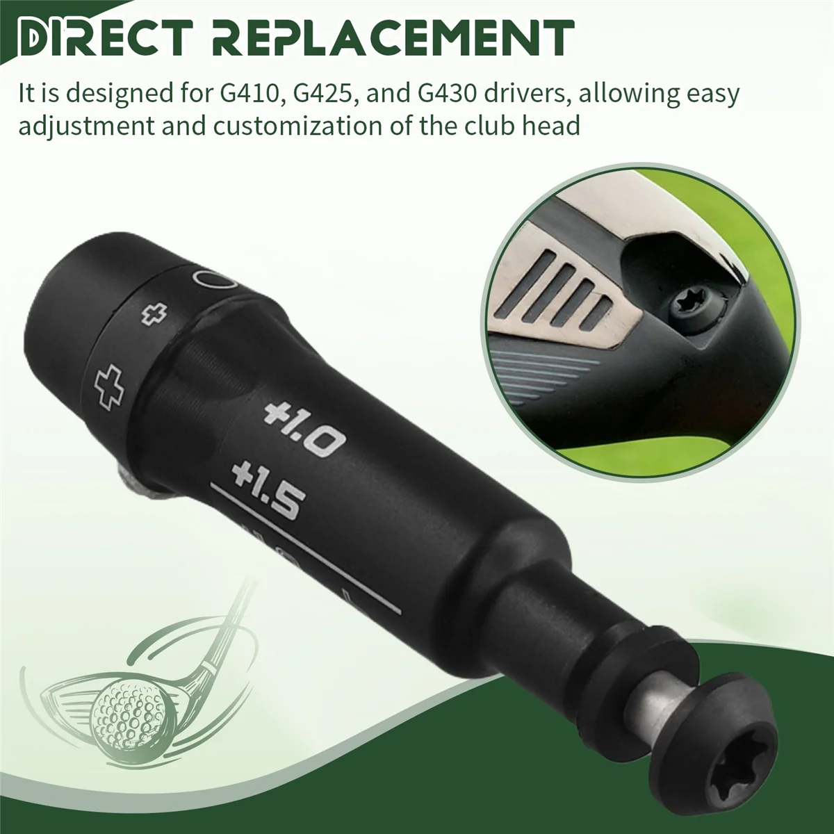 BAAU 3X Golf Adapter Sleeve Replacement for G410 G425 G430 Driver and Fairway Woodz(0.335)