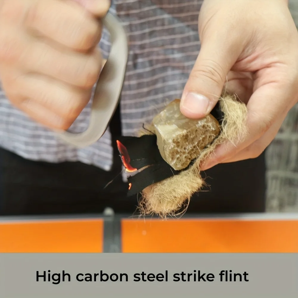 High Carbon Steel Flint Survival Fire Starter Tool Fire Striker Camping Ignition Outdoor Lighter Hiking