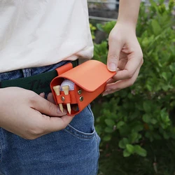1 Pc Magnetic Buckle Golf Storage Leather Box Waist Bag Golf Sports Accessories, Golf Ball Holder Case NEW