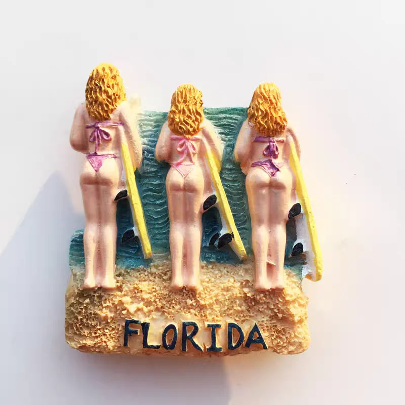 North America USA Florida Hawaii Etc. 3D Fridge Magnets Tourism Souvenir Refrigerator Magnetic Sticker Collection Gift