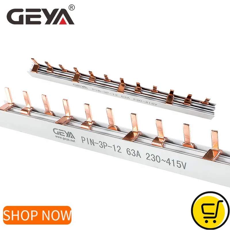 GEYA 1.4mm 구리 부스바(회로 차단기용) 핀 타입 포크 타입 MCB 커넥터 부스바 연결 1A-63A