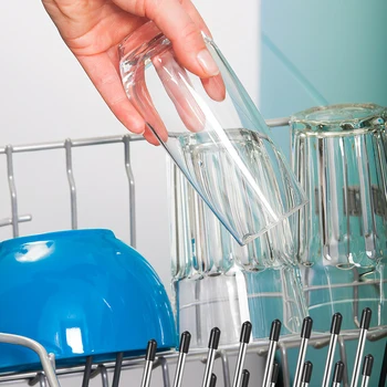 Portabottiglie in acciaio inox da 8 pezzi per lavastoviglie, aste per scolapiatti in acciaio, supporto in vetro compatibile per riporre calici 1