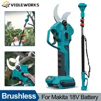 35mm Brushless Electric Pruning Shears Garden Electric Scissors Branch Pruner with 2.8m Extension Pole For Makita 18V Battery 1