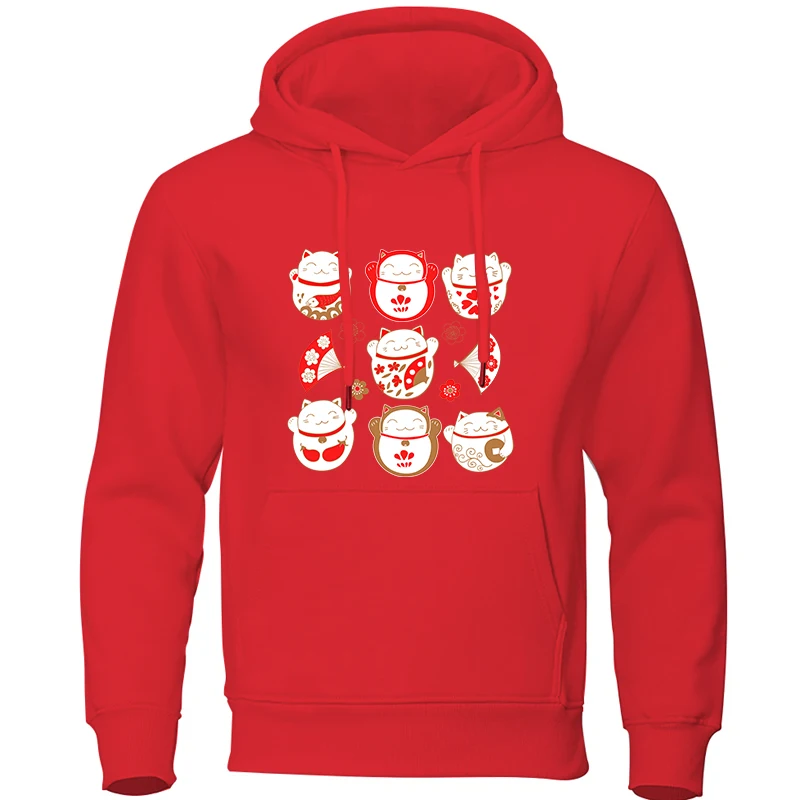 

Cartoon Good Lucky Cat Hoodies Kawaii Cartoon Graphic Printed Sweatshirt Long Sleeve Clothes Sudaderas Hoodie Free Shipping
