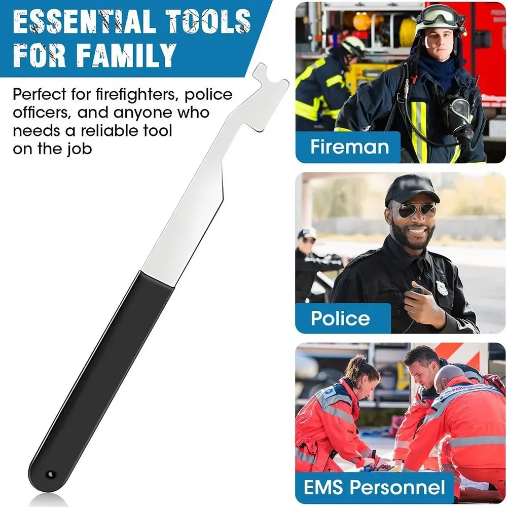 Stainless Steel Firefighting Tool Multifunctional Door Seam Manual Firefighter Lock Opener Hand Tools Firefighting Tool Multipurpose Tool Multi Purpose Tool
