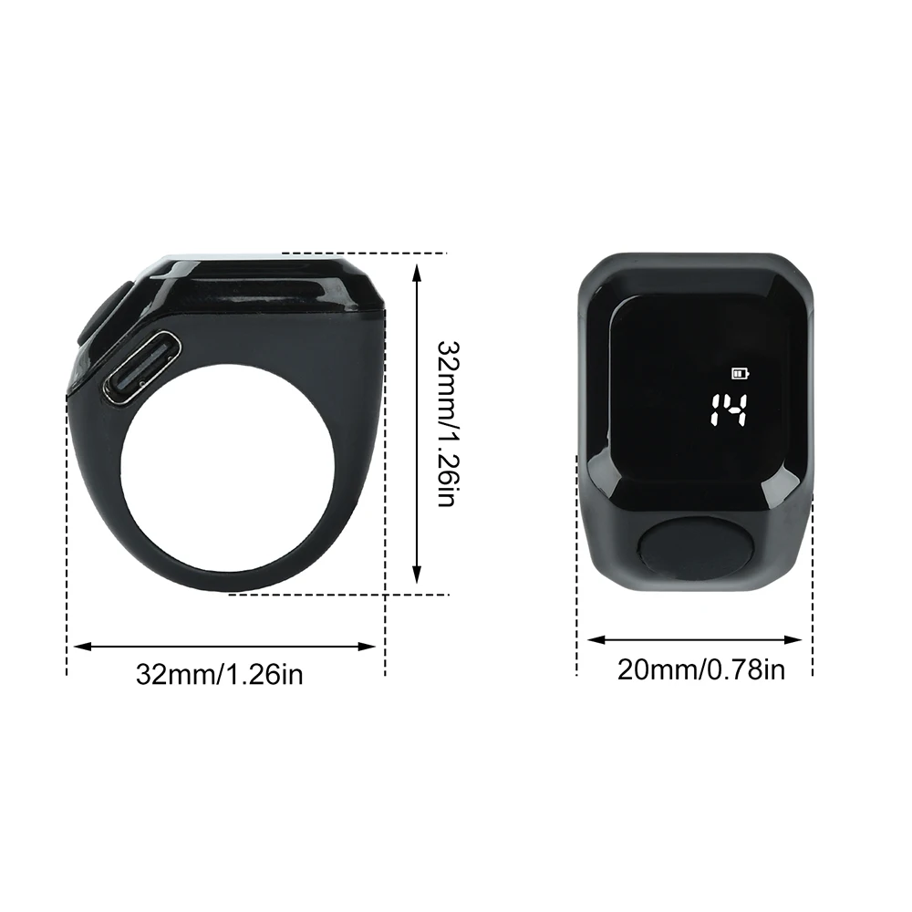 Smart APP Ring Counter Portable Digital Display Counter Bluetooth Counting Ring Time Vibration Reminder Wearable Tally Counters - 6