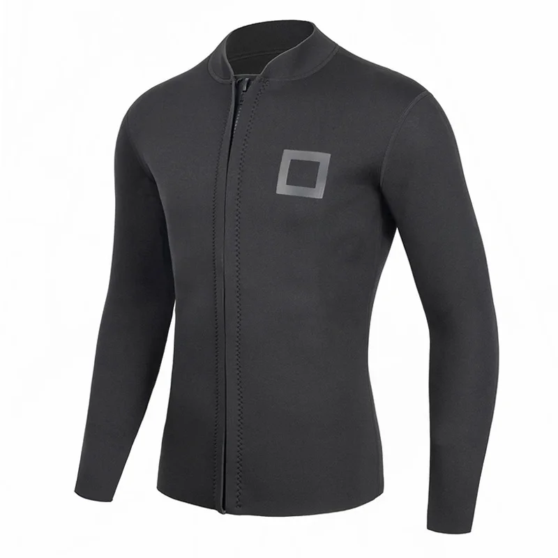 Mens Wetsuit Top Jacket 3mm Neoprene Swimwear Long Sleeve Snorkeling Coat Male Surf Winter Thermal Snorkeling Spearfishing